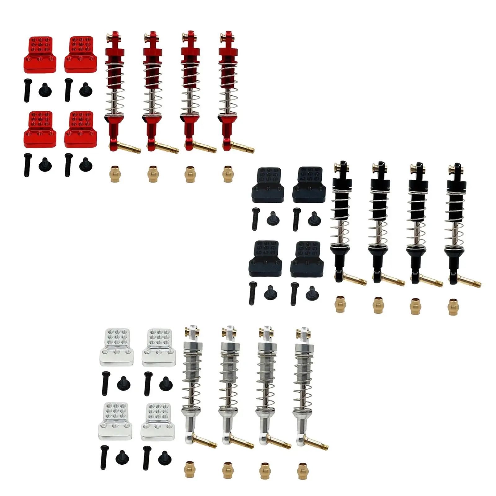 

1:16 RC Car Shock Absorbers Upgrades Easy Installation Rust Resistant Aluminum High Strength with Shock Mount for C34 C44