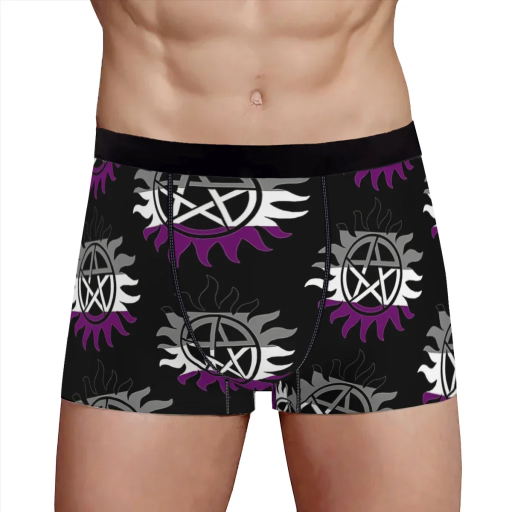 Asexual SPN Pride LGBT Underpants Homme Panties Male Underwear Ventilate Shorts Boxer Briefs