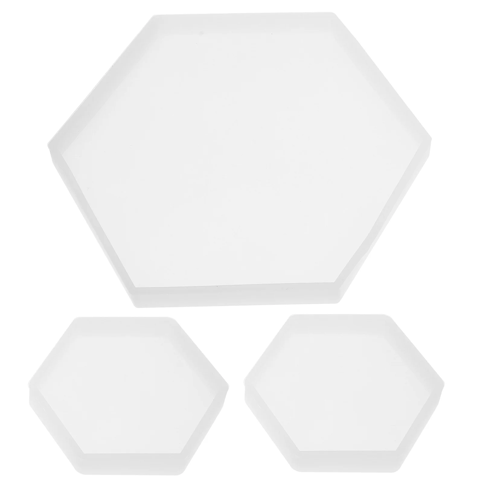 3pcs Silicone Crystal Epoxy Hexagon Casting Mold Silicon Mould Jewelry Making DIY Crafts(1 Large Hexagon + 2 Small Hhexagon)