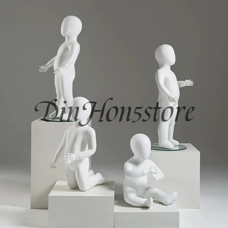 Children's Full Body Matte White Children's Clothing Baby Fitting Mannequins Clothing Store Mannequin Props Child Mannequin Rack
