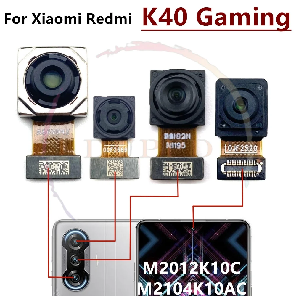 Front Rear Backside Camera For Xiaomi Redmi K40 Gaming Poco F3 GT Frontal Selfie Back Facing Main Camera Module Flex Cable