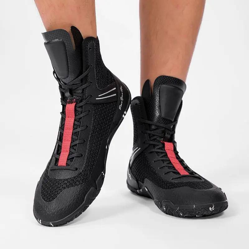 

2025 Professional Unisex Low-Top Boxing Shoes Training for Sanda MMA Muay Thai Kickboxing Wrestling