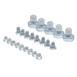 20Pcs Universal Transparent Fasteners Foot Pad Screws Hole Plugs Rubber Stem Bumpers Anti collision Embedded Cabinet Furniture