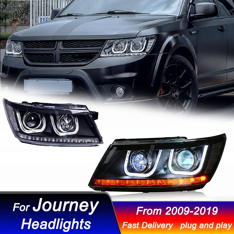 Car Headlights For Dodge Journey JCUV 2009-2019 new style LED Head Lamp Upgrade DRL Dynamic Signal Lamp Front light Assembly