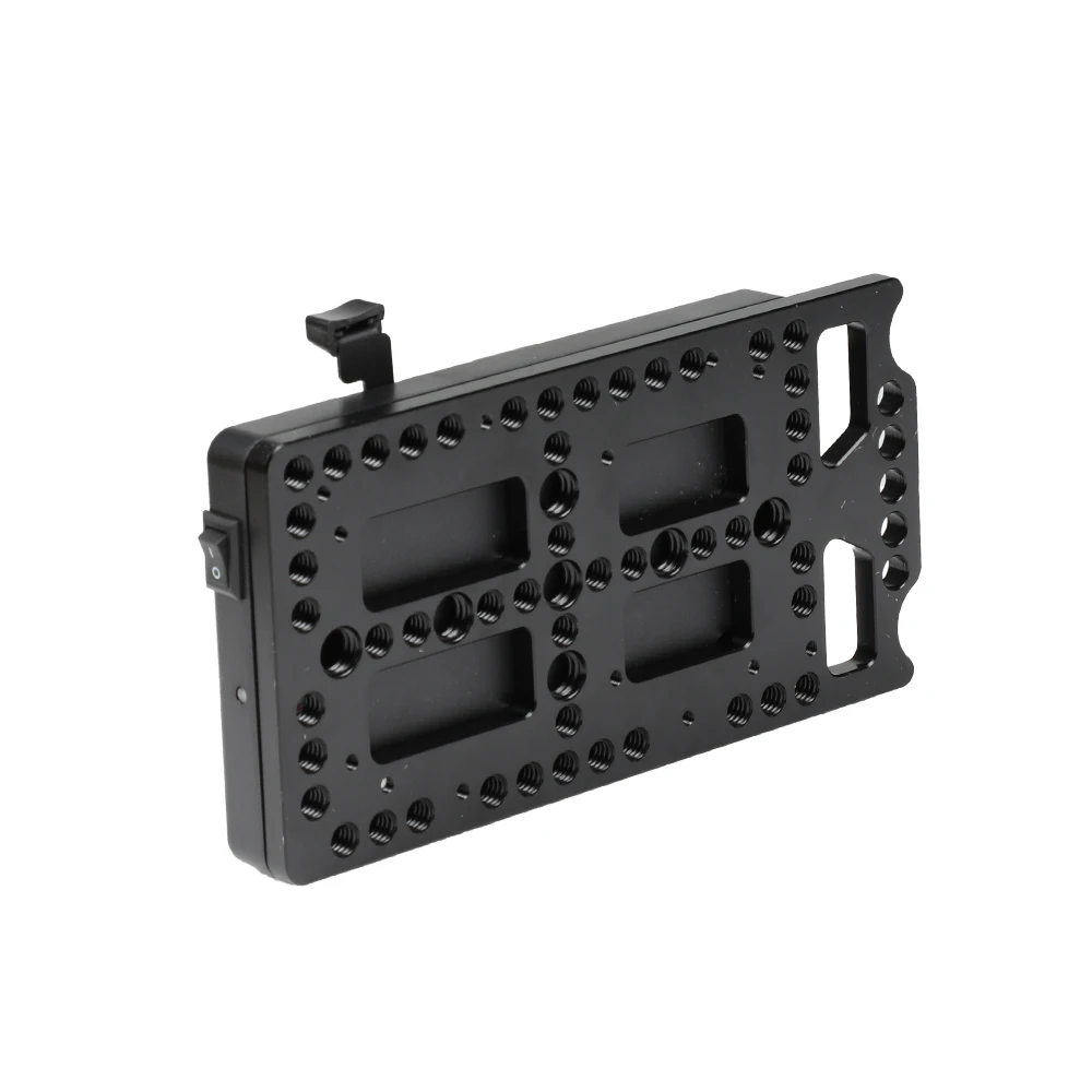 HDRIG-Divisor de fuente de alimentación de bloqueo en V de liberación rápida con placa de batería, batería ficticia de LP-E6 para Canon EOS 6D, 7D, 60D, 70D, 5D MarkI