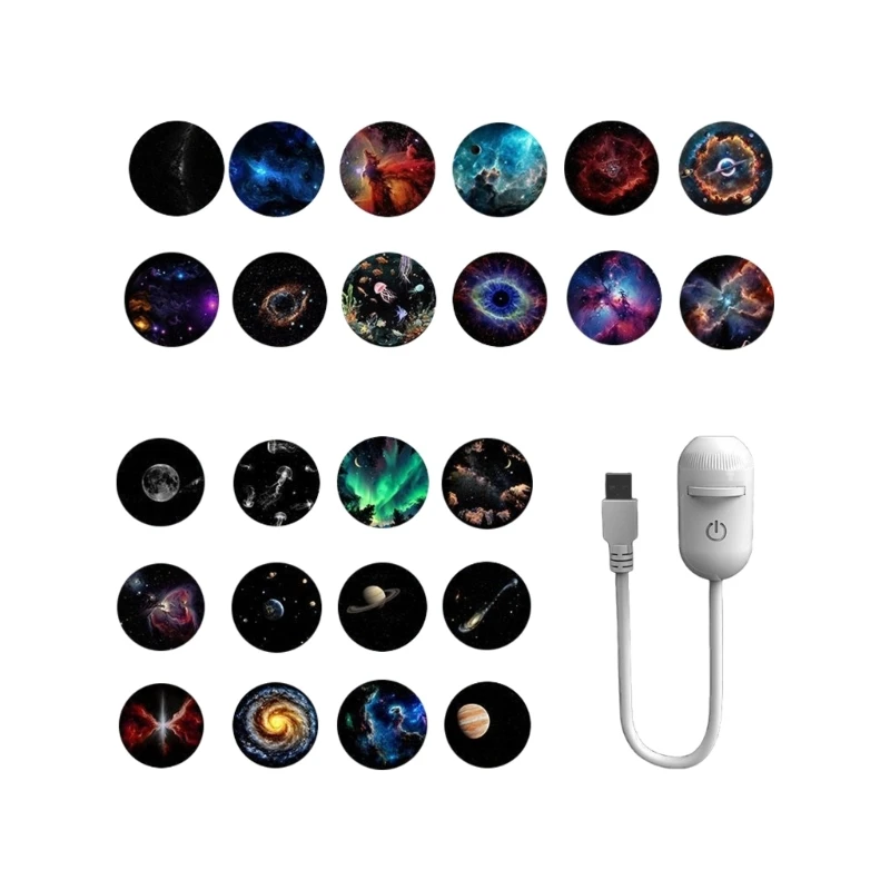 Y6GD 360 Degree Rotating Planet Projection Night Lamp Led Projection Light for Bedroom Ceiling Wall Decoration