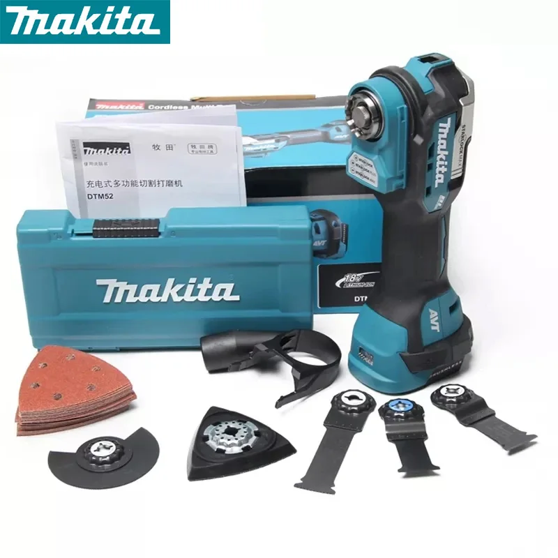 Makita DTM52Z 18V Cordless StarlockMax Oscillating Multi-Tools 20000 OPM Brushless Cutting Grinding Slotting Machine Power Tools