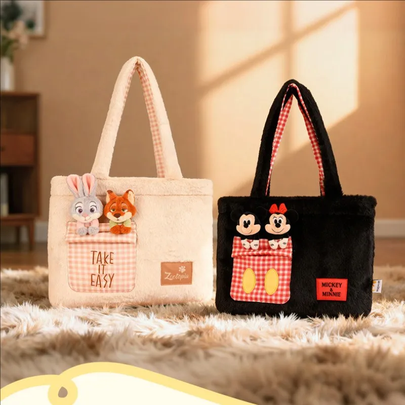 

Оригинальная сумка-тоут Potdemiel с Микки Маусом, двусторонняя, большая вместимость, женская, для работы, повседневных покупок, на плечо, в подарок