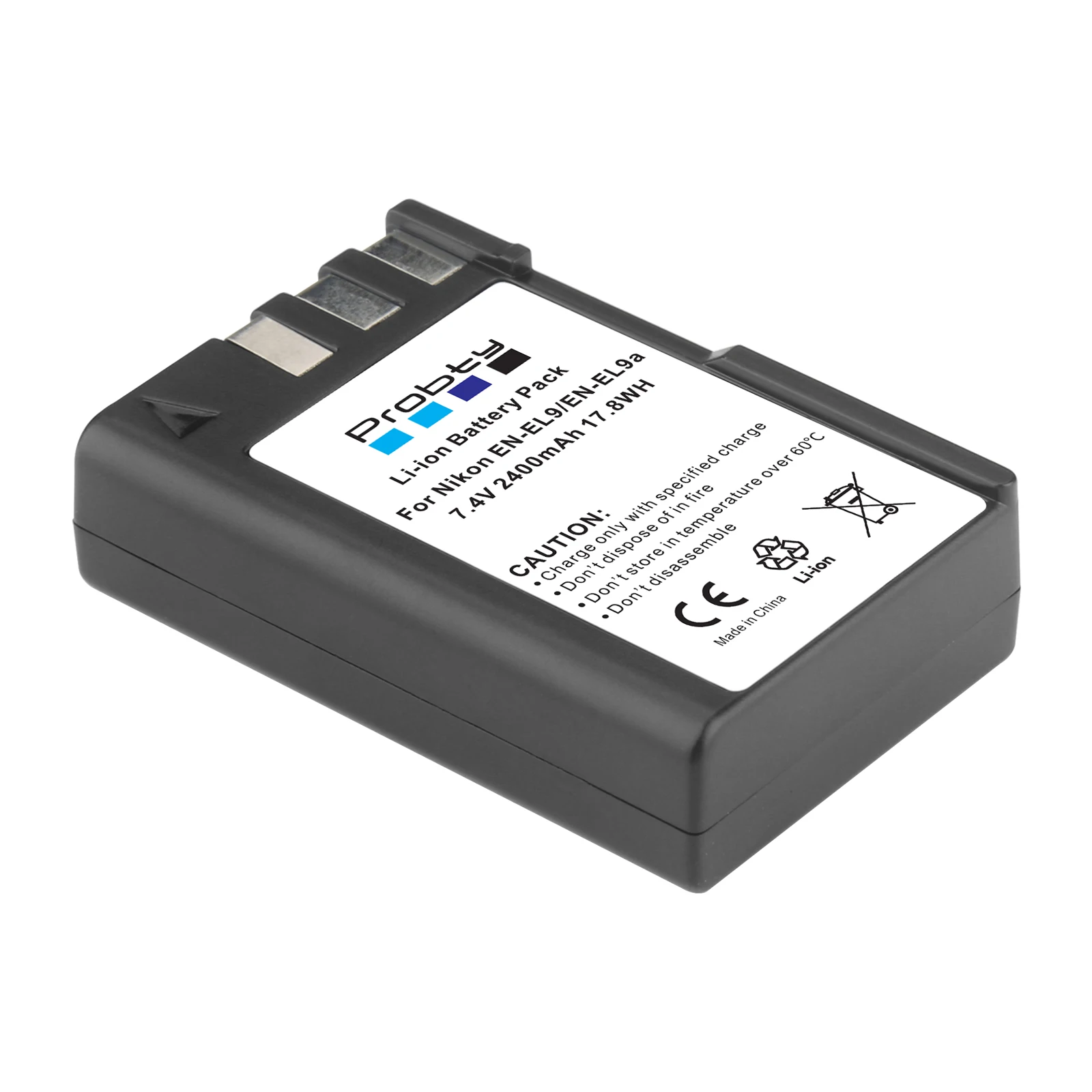 Probty EN-EL9 EN-EL9a EN EL9 Li-ion Battery Pack for Nikon D40 D40x D60 D3000 D5000 Digital SLR Cameras