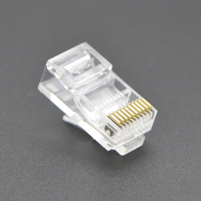 Wholesale GONGFENG 100PCS NEW RJ45 Connector Special 10p10c Crystal Head  Network Connector to Russia