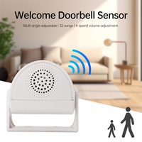 Doorbell Sensor Voice Alarm Home Security PIR Alert Infrared Sensor Alarm System Anti-theft Human Motion Detector 105DB Siren