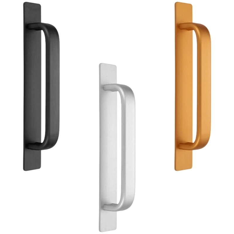 Pack of 6 No Drill Adhesive Aluminum Cupboard Handles 147mm Smooth Surfaces Grip LX0C
