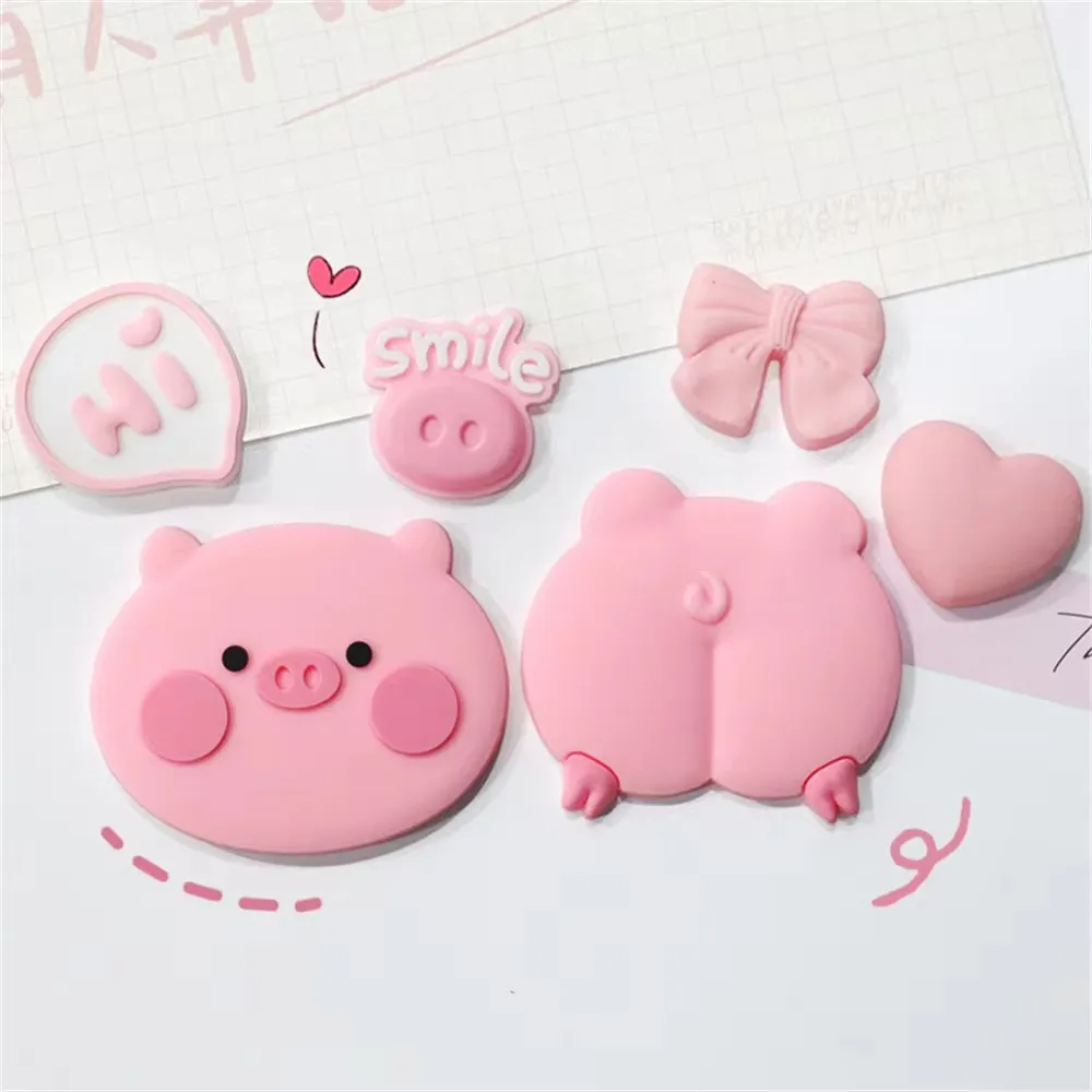 New Cartoon Cute Little Pink Pig Head And Buttocks Charm Shoe Buckle DIY Children's Cute Clogs Sandal Decoration