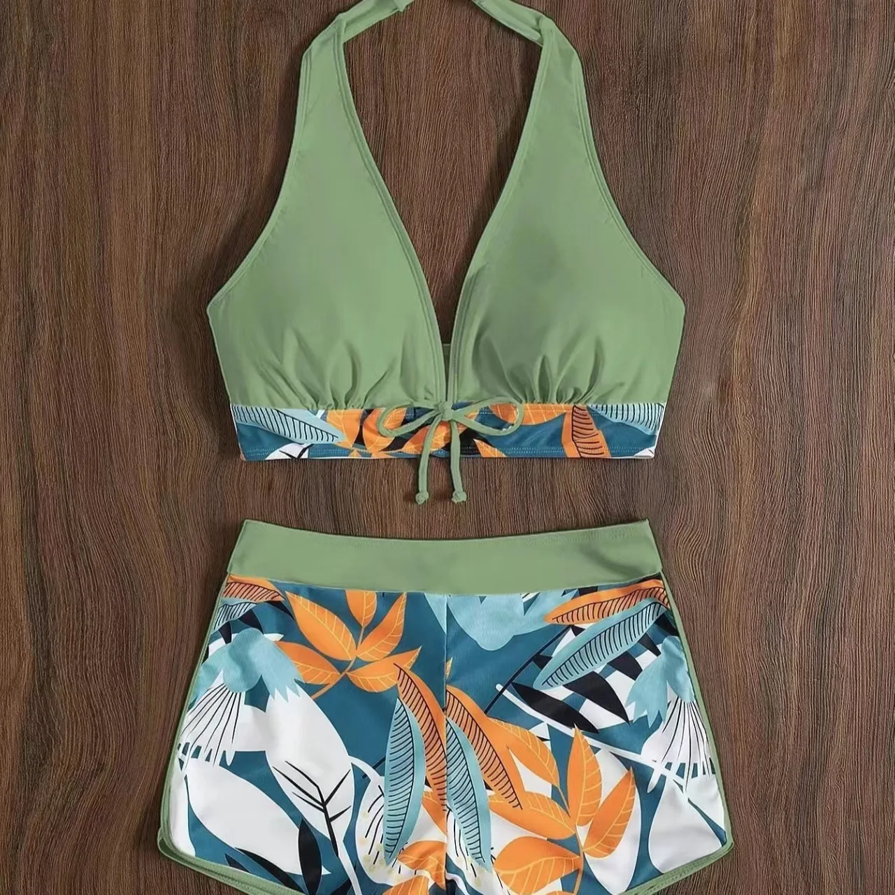 26/5000 nowe stroje kąpielowe damskie rozcięcie z wysokim stanem sznurowane płaskie bikini Angle Academy Sports Wind Surf