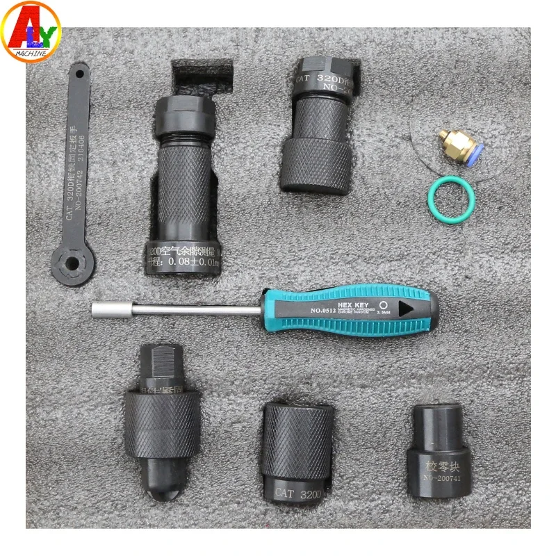 For CAT 320D Excavator Common Rail Injector Disassemble Armature Lift Air Gap Measuring Valve Fixture Tools