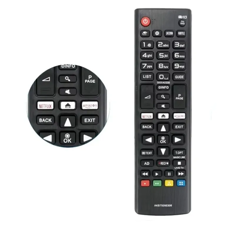 For LG TV Remote Control AKB75095308 Replacement for LG Smart TV UJ UK UM UN UP UQ LJ LK Series Infrared Remote No Setup Needed