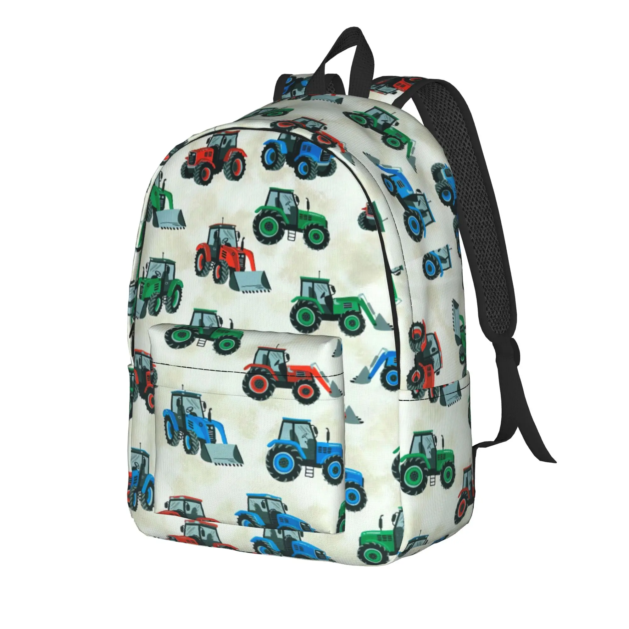 Tractors Farm Vehicles Backpack  Hiking Backpacks Student Kawaii School Bags Colorful Large Rucksack