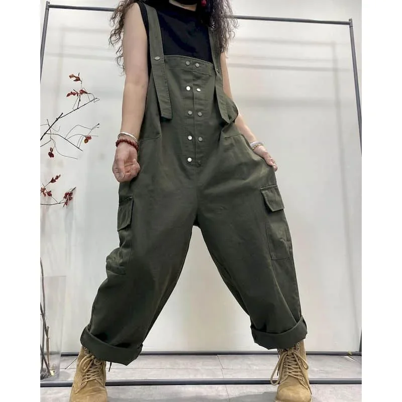 

Pop Oversized Playsuits Women Casual Loose One Piece Outfit Women Korean Fashion Jumpsuits Cross-Pants Overalls For Women Clothe
