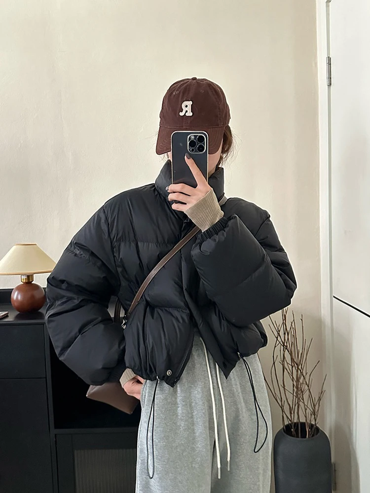 

Позасезонное корейское пальто с хлебом, женское хлопковое пальто с эффектом пуха, зимнее новое поступление, хлопковая верхняя одежда, свободная посадка для поездок на работу