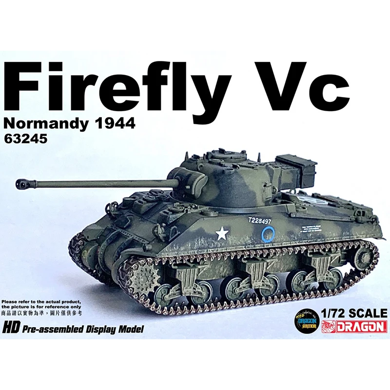 

2025 New 1/72 British Firefly Tank VC 1st Armored Division Normandy 1944 Alloy Gun Tube Toy Model Static Ornament collectibles