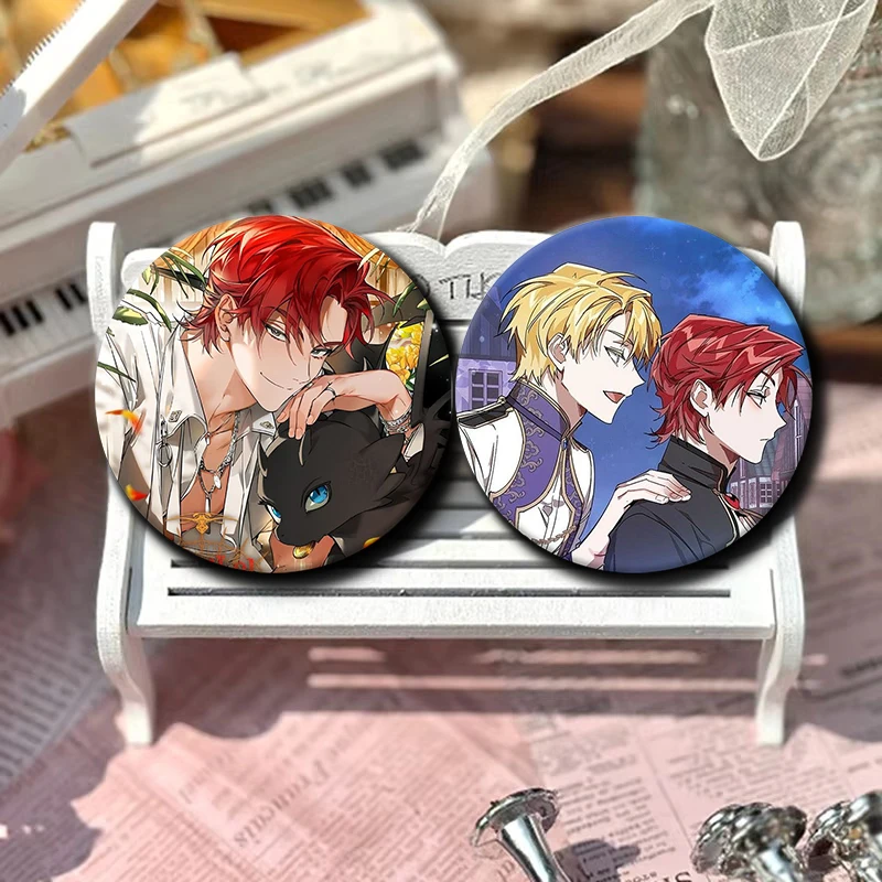58mm Comic Anime Brooch Badge Korean Manga T-Trash of The Count’s Family Soft Button Pin  Bag Decor Accessories Gift for Women