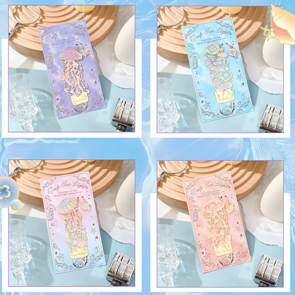 Jellyfish Bookmark High-Quality Chinese Bookmark Metal Bookmark Ocean-Themed For Art Enthusiasts Reading Students