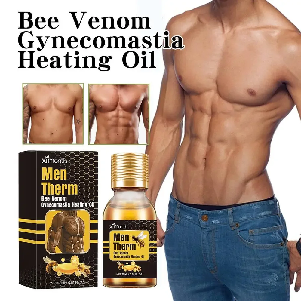 Neuestes Gynäkomastie-Heizöl für Männer, 15 ml, Massageserum, Bruststraffung, Hautpflege