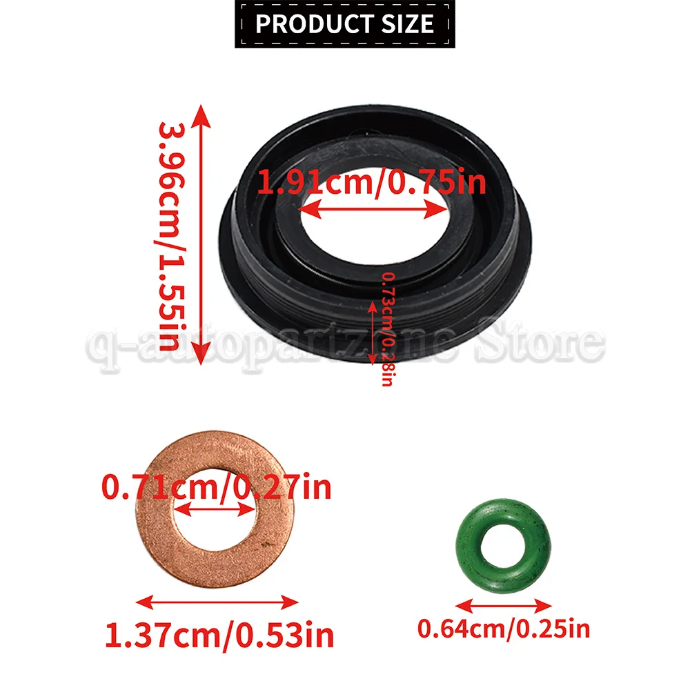 1378433 6C1Q-6K780-AB Fuel Injector Gasket Seal Set For Ford Transit FIAT Peugeot Citroen Land Rover O Ring Washer Kit