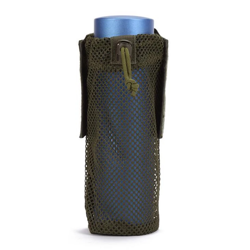 Outdoor Radfahren Wasser Flasche Tasche Taktische Molle Halter Lagerung Tasche Faltbare Mesh Wasser Flasche Sleeve Tasche für Rucksack – Detail 17