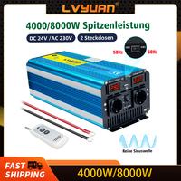 8kW Power Inverter DC12V/24V to AC220V 50Hz Pure Sine Wave Inversor Carava/Cruise Power Supply Smart Fan Converter