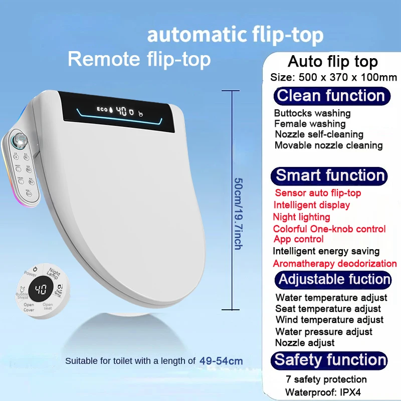 WETIPS AI Flip Toilets App Control IPX4 Waterproof Toilette Japonaises Instant Heating Smart WC Japanese WC Bidet Toilet Seat