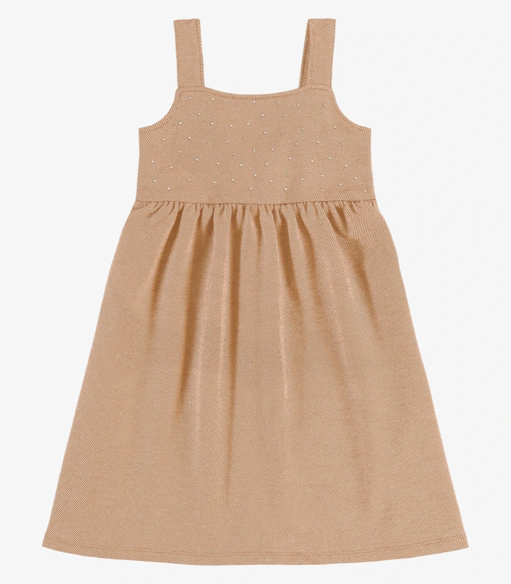 Vestido Feminino Infantil Moletom Rovi Kids Marrom