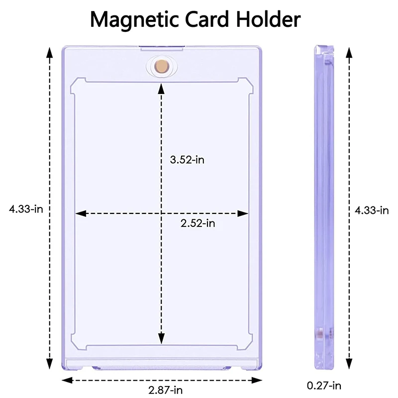1Pcs 35PT Magnetic Cards Holder For Football Baseball Sports Star Card Acrylic Trading Sleeves Clear Playing Kids Gift