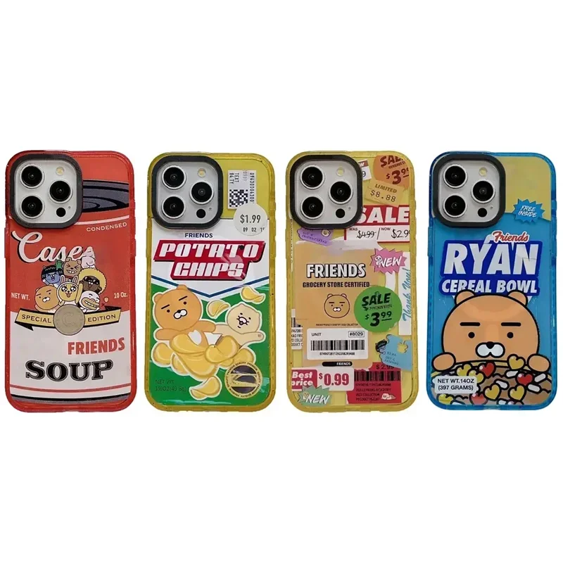 

Acrylic Magnetic Cute Cartoon Friend Pattern iPhone 12 13 14 15 Pro Max Protective Case