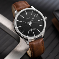 YAZOLE 512 Men's Quartz Watch Minimalist Casual Leather Strap Men's Watch Gift For Men relojes para hombres