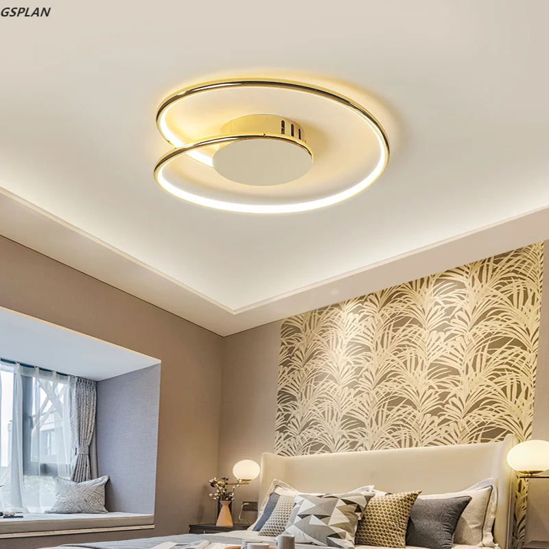 Cromo/banhado a ouro Lustre LED moderno, usado para fixação de 90-260V Luminárias Lustre Em Salas, Quartos, Estudo, E