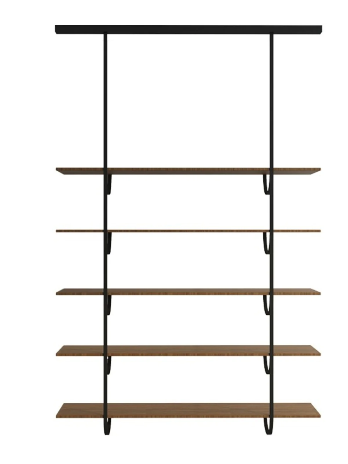 Modern wrought iron wall shelves, wall-mounted storage shelves, bedroom multi-layer bookshelves, background wall decorative