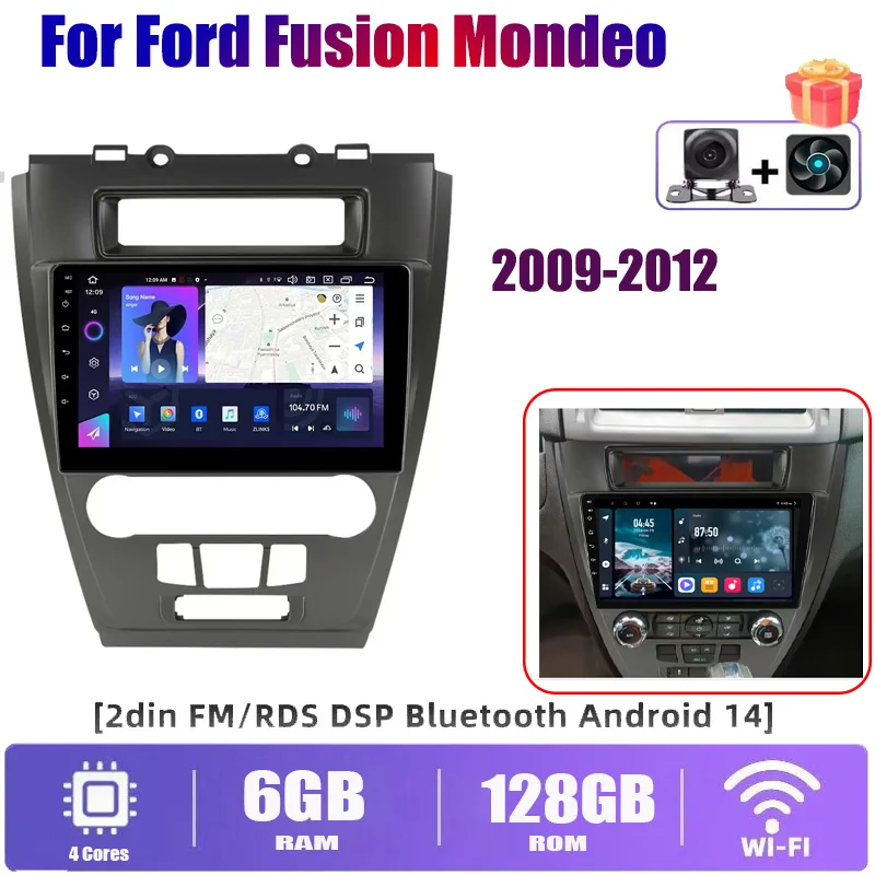 

10“ CarPlay Android Radio For Ford Fusion Mondeo 2002-2012 GPS Navigation Stereo Car Intelligent wireless Carplay