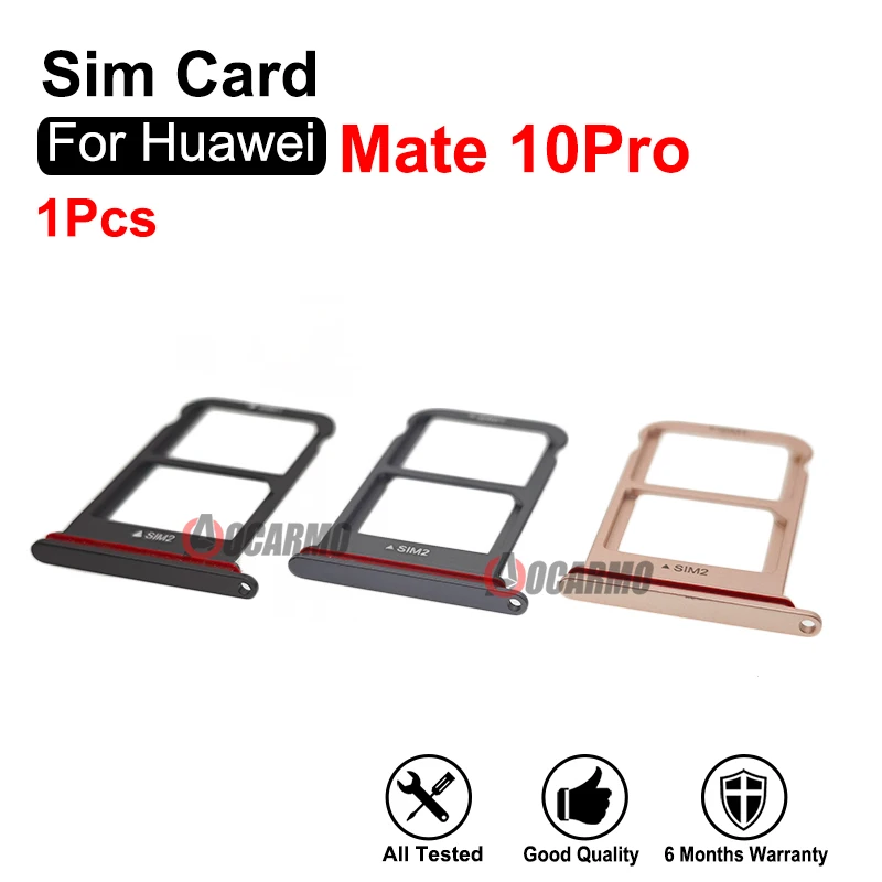 Pink Gold Black For Huawei Mate 10 Pro 10Pro SIM Card Socket Slot Sim Tray Holder Repair Replacement Parts