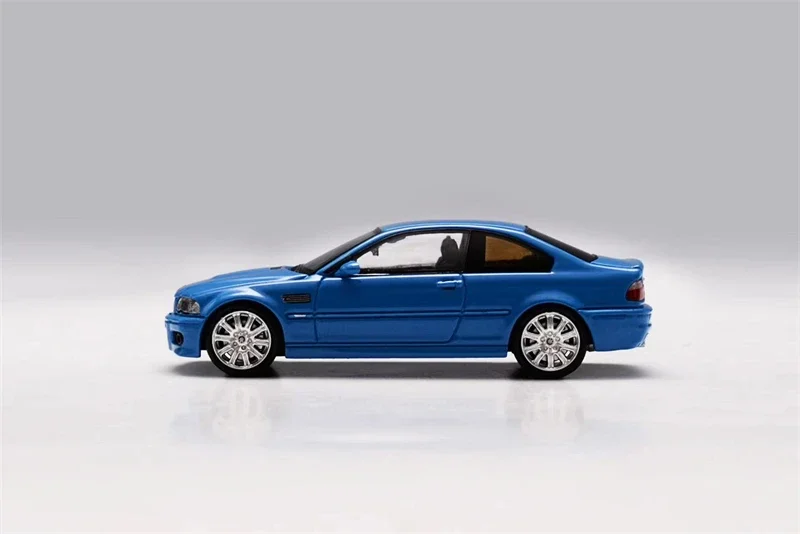 Stance Hunters x SW 1:64 E46 M3 CSL Blue / Silver Diecast Model Car