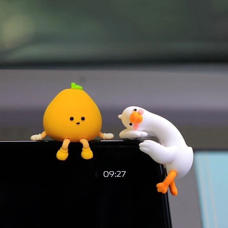 

2025 New Cute Duck Car Dashboard Decor Screen Hugging Auto Accessories
