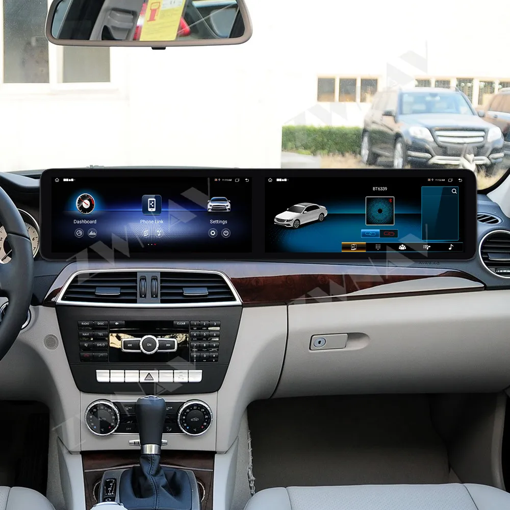 Doppio 12.3 ''Android 13 Per Mercedes-Benz C 2011-2014 Navigazione GPS per auto CarPlay Schermo HD Lettore multimediale Unità principale Radio