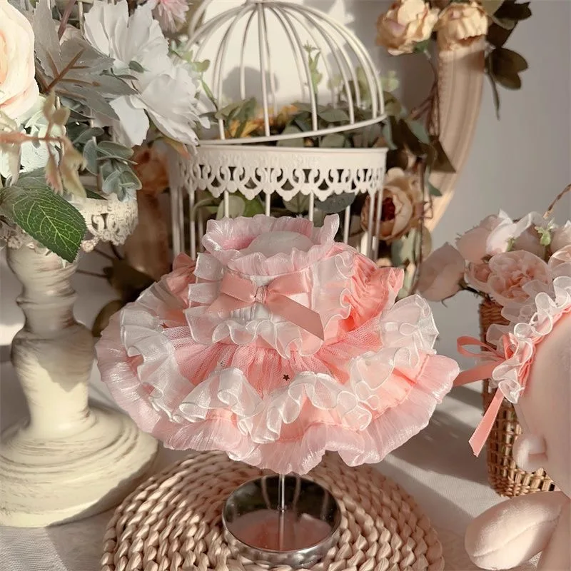 

10cm cotton doll clothes, pink petal skirt 15cm 20cm 40cm doll dress