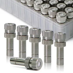 6mm 0.15-0.8mm Low Pressure Misting Nozzles Fine Atomizer Sprayer Slip Lock for Outdoor Garden Irrigation Humidification Cooling