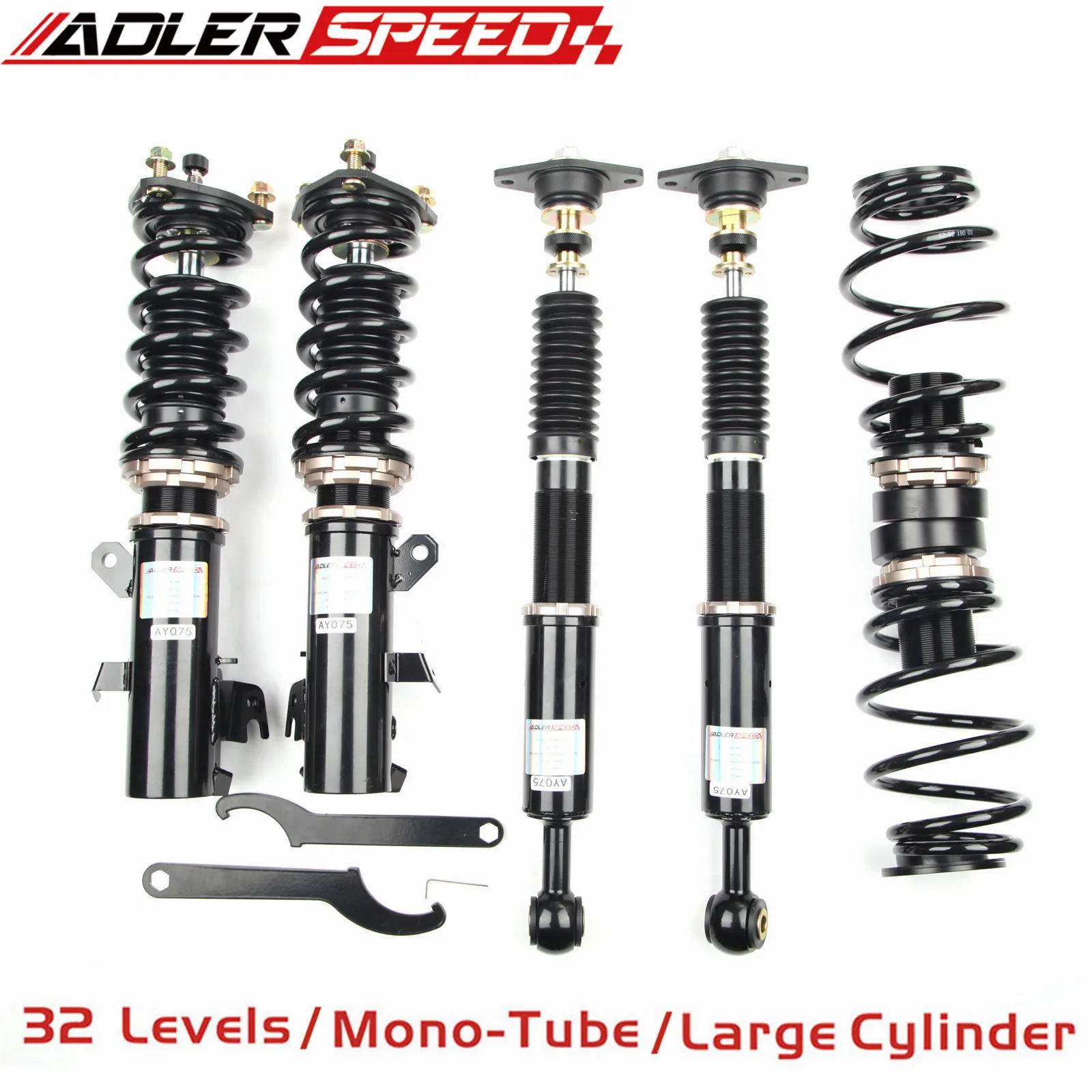 NSW ADLERSPEED Coilovers Kit For 11-18 Ford Fiesta Hatch 32 Level Adj. Height Lowering Shocks