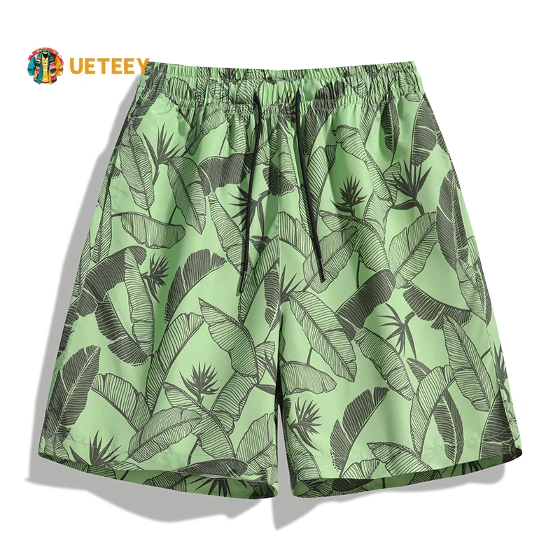 

Summer Hot Casual Board Shorts for Men Hawaii Vacations Swim Surfing Beach Shorts Male High Street Loose Leisure Men Clothing