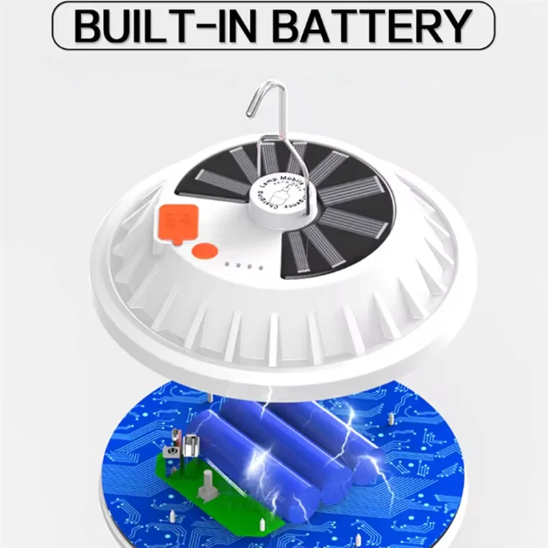 ABKO-300W 태양열 충전 충전식 LED 전구 램프 원격 제어 랜턴 휴대용 비상 야간 시장 조명
