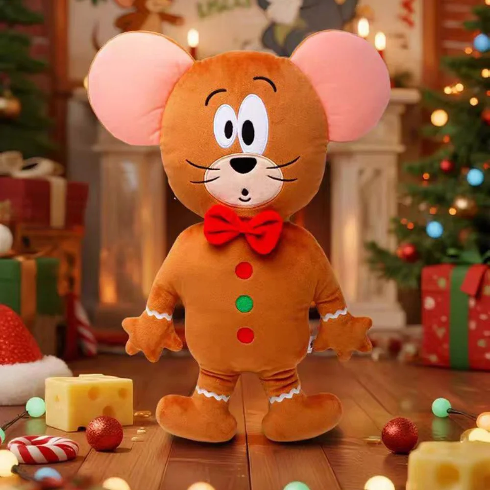 

50 см натуральная плюшевая кукла Тома и Джерри, кавайный мультфильм, большой пряник, мышь Джерри, плюшевые игрушки, декор для спальни, куклы, подарок для девочки