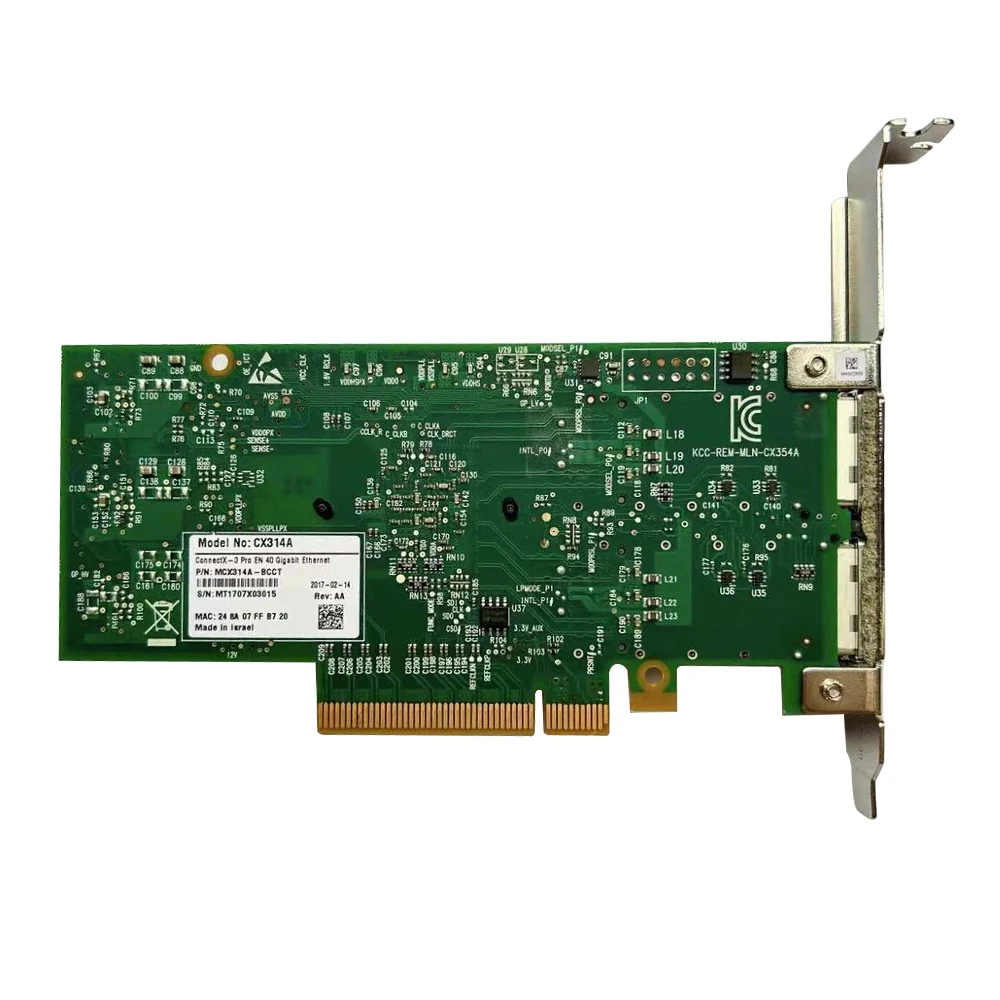 Original CX314A MCX314A-BCCT 40GB Fiber Optic Network Card  Adapter Ethernet 40GbE CX314A ConnectX-3 Pro QSFP+ PCIe Card