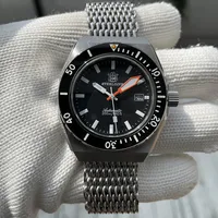 STEELDIVE Brand SD1963 New Arrival Black Dial Ceramic Bezel 200M Waterproof NH35 Automatic Mechanical Mens Dive Watches Reloj